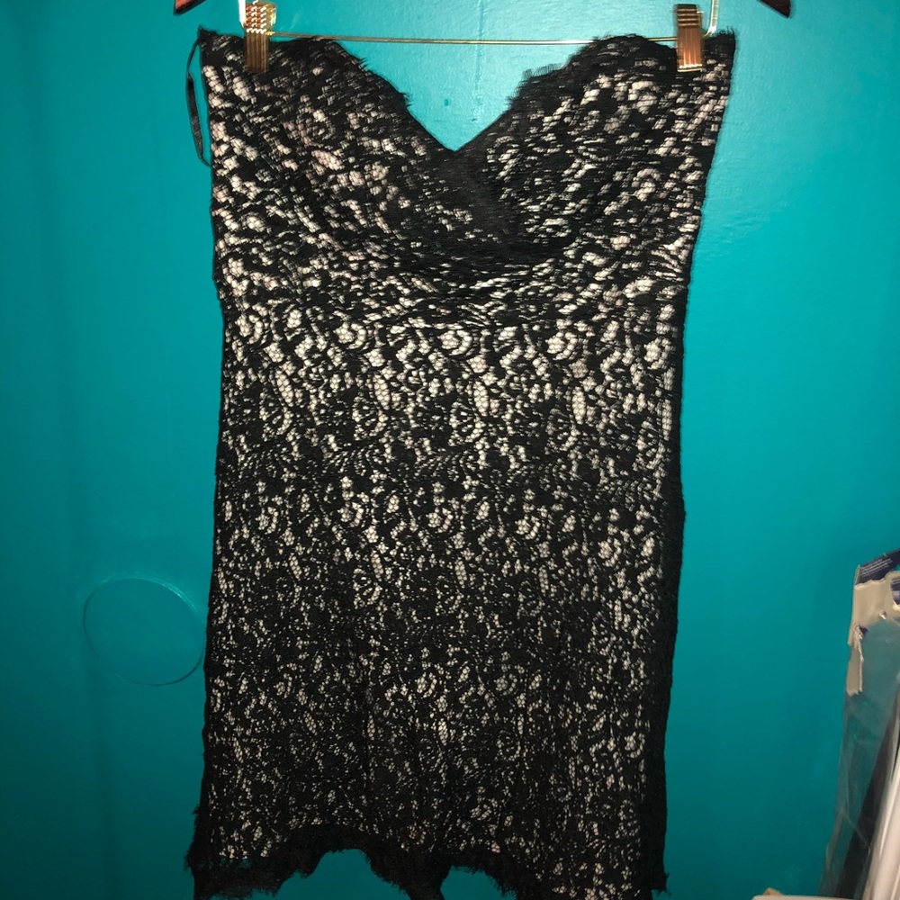 Black lace cocktail dress